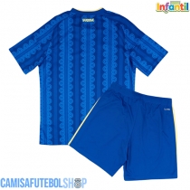 Camisa de time de futebol Suécia Replicas 2º Equipamento Infantil Mundo 2026 Manga Curta (+ Calças curtas)